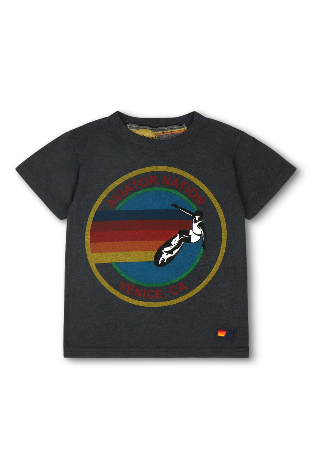 KIDS AVIATOR NATION VENICE TEE - CHARCOAL