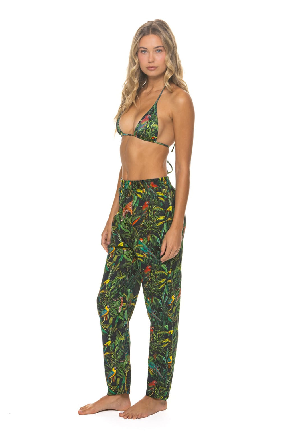 UNISEX COTTON LUXE POPLIN RELAXED PANT - VINTAGE BLACK JUNGLE