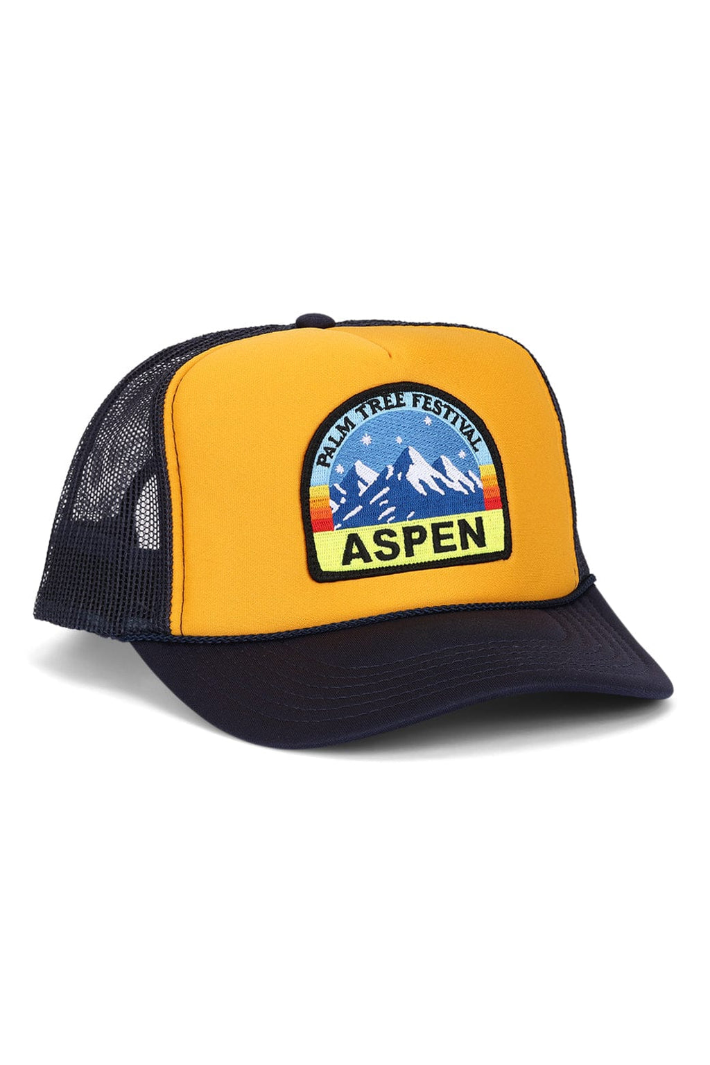 PALM TREE FESTIVAL ASPEN 2026 VINTAGE LOW RISE TRUCKER - NAVY GOLD