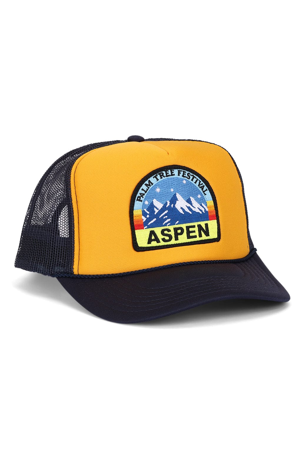 PALM TREE FESTIVAL ASPEN 2026 VINTAGE LOW RISE TRUCKER - NAVY GOLD