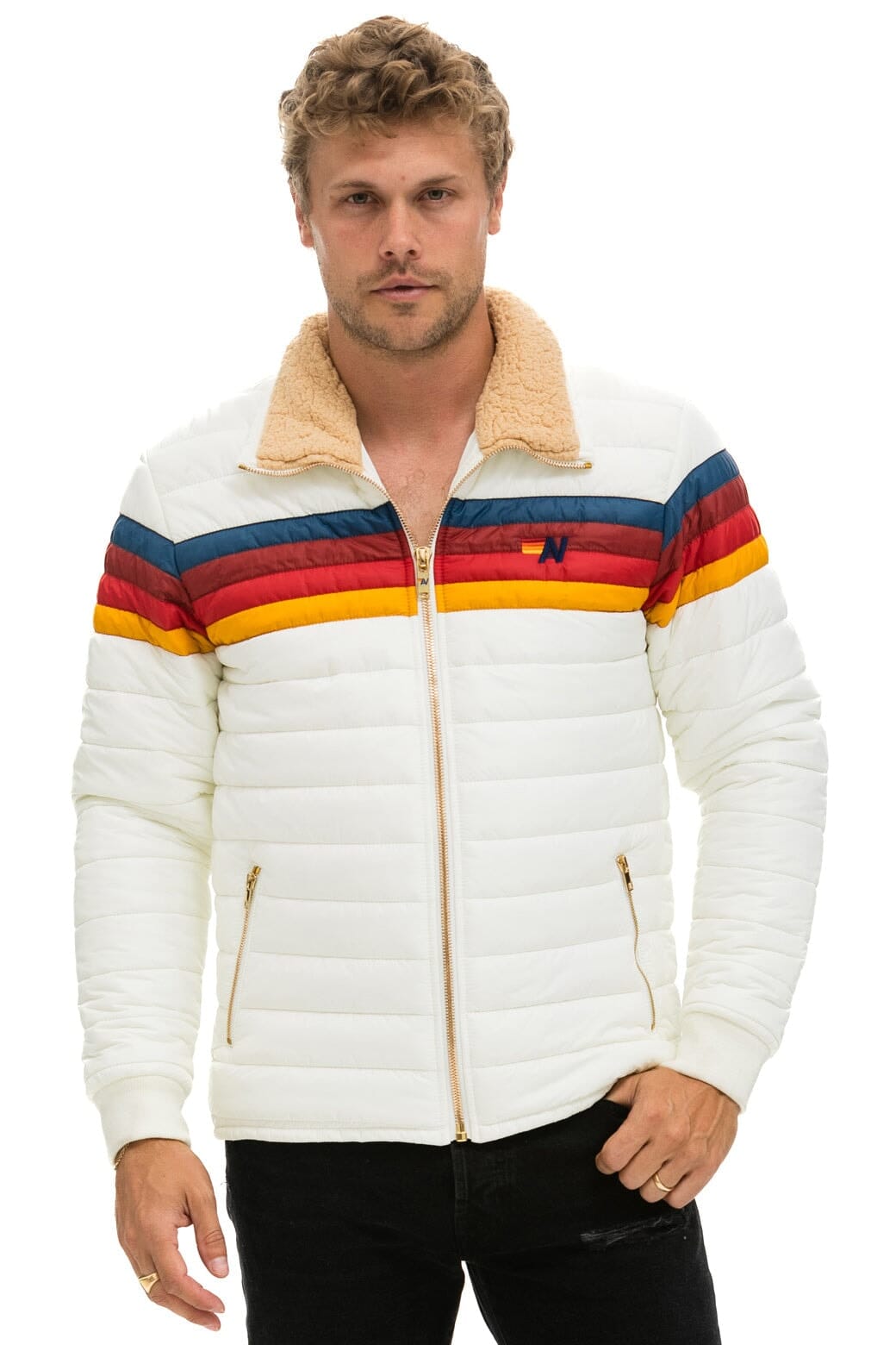 4 STRIPE JACKET - WHITE