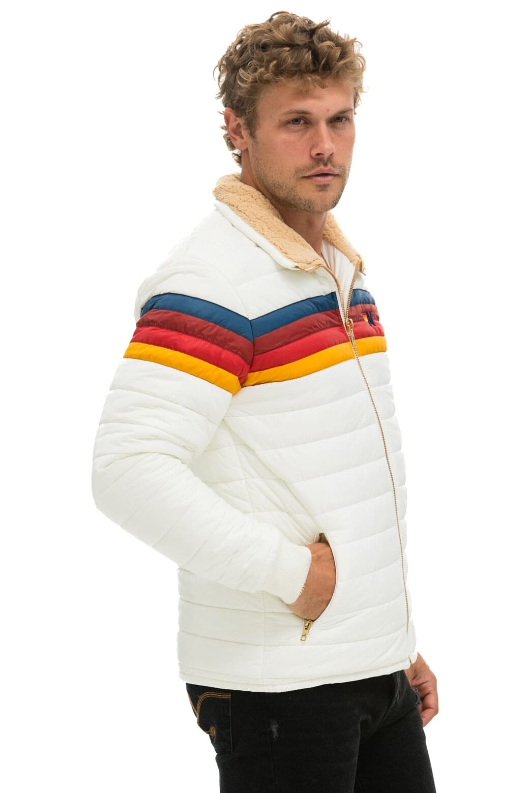 4 STRIPE JACKET - WHITE