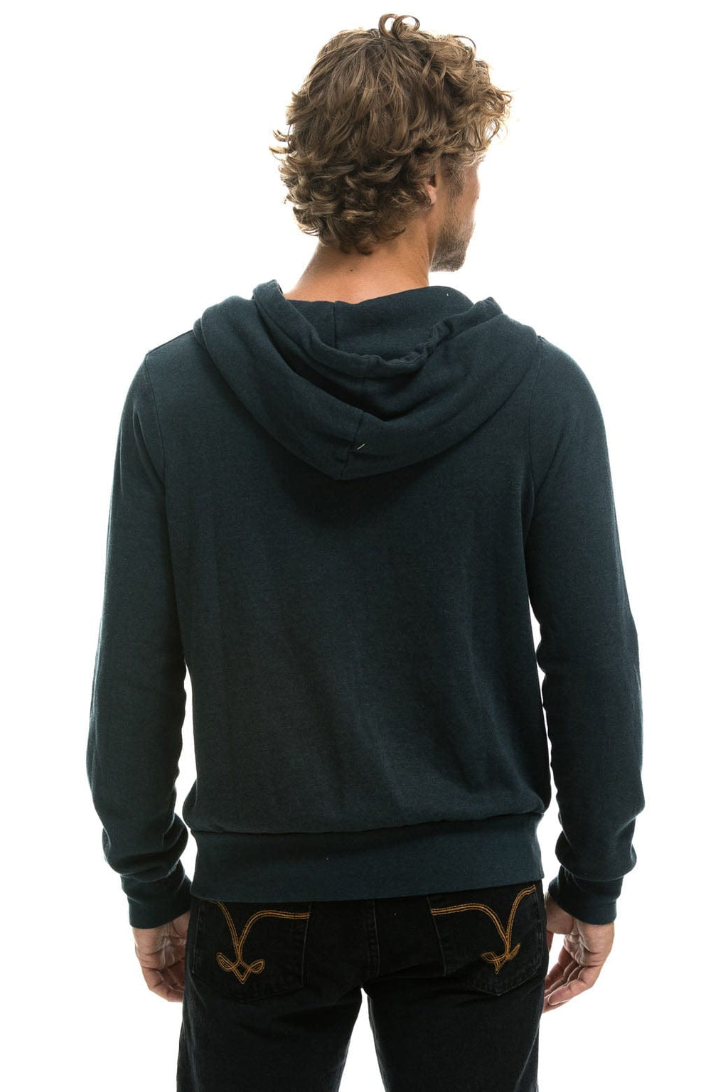 5 STRIPE HOODIE - CHARCOAL BLUE