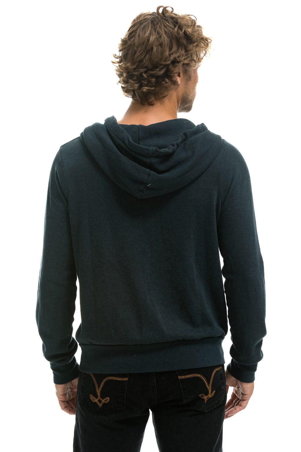 5 STRIPE HOODIE - CHARCOAL BLUE
