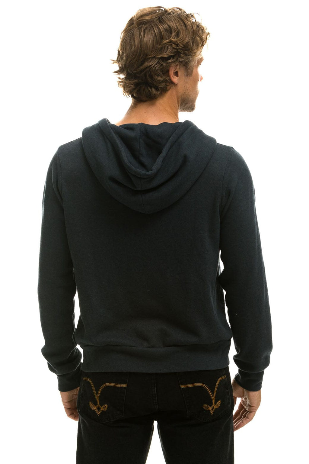 5 STRIPE HOODIE - CHARCOAL GREY STRIPES