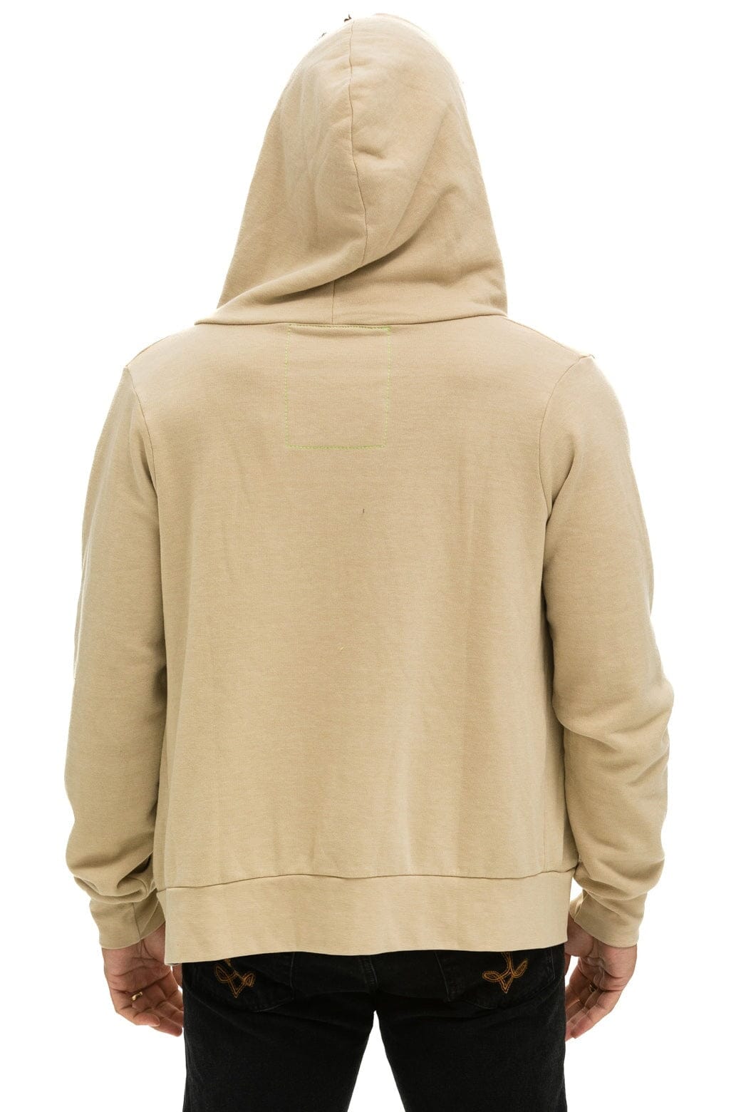 5 STRIPE HOODIE - SAND PINK GREEN