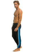 5 STRIPE SWEATPANTS - CHARCOAL BLUE