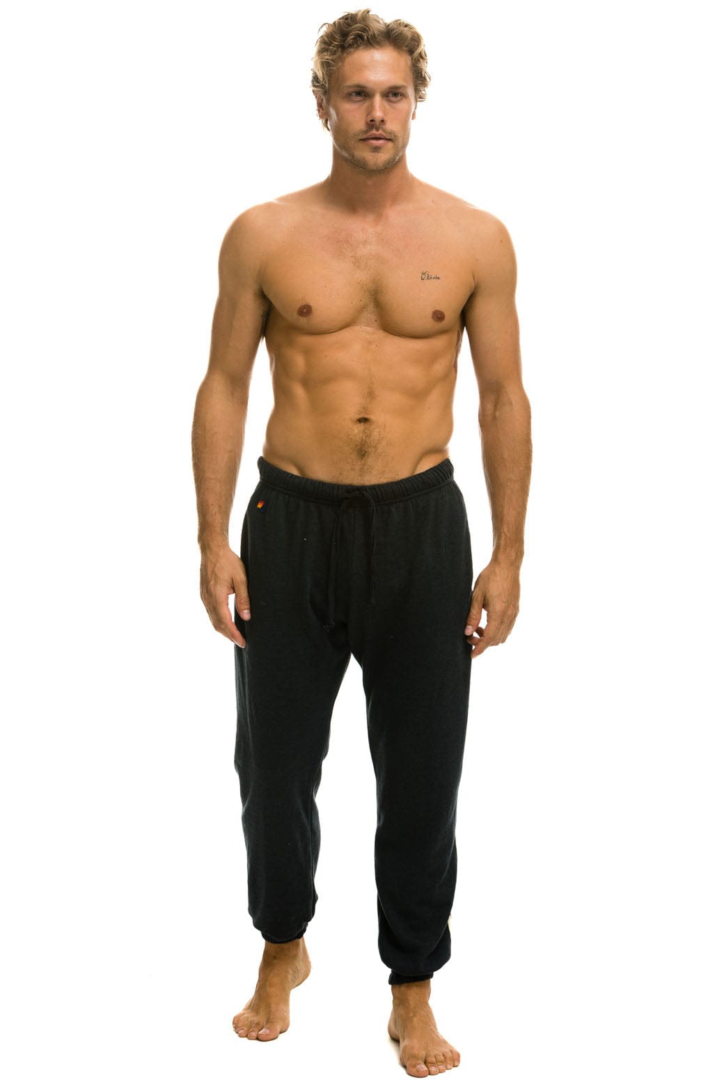 5 STRIPE SWEATPANTS - CHARCOAL GREY