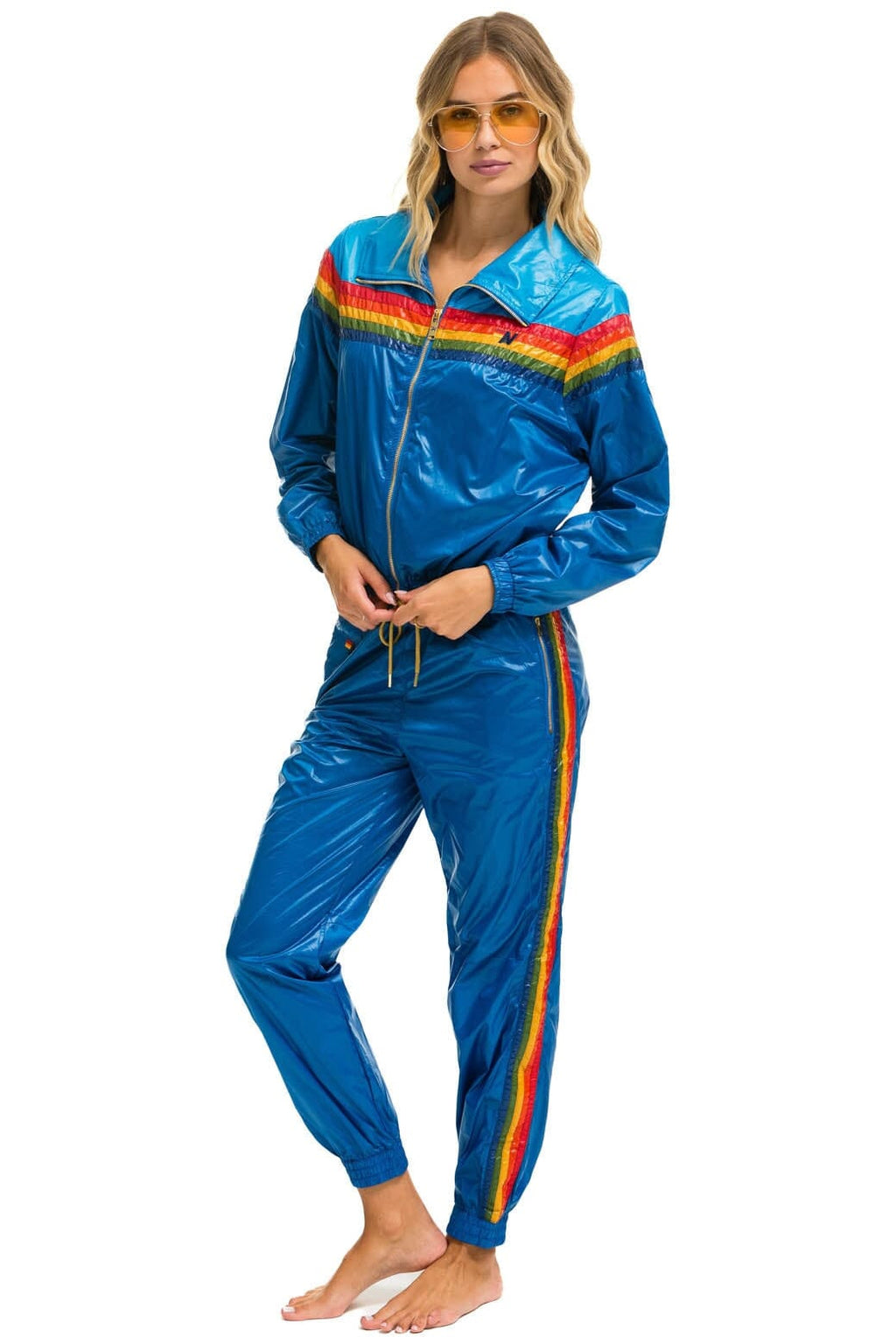 5 STRIPE WINDBREAKER - DRESDEN SNORKEL BLUE GLOSSY