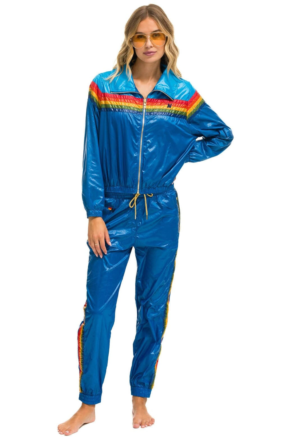 5 STRIPE WINDBREAKER - DRESDEN SNORKEL BLUE GLOSSY