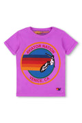 KIDS AVIATOR NATION VENICE TEE - NEON PURPLE