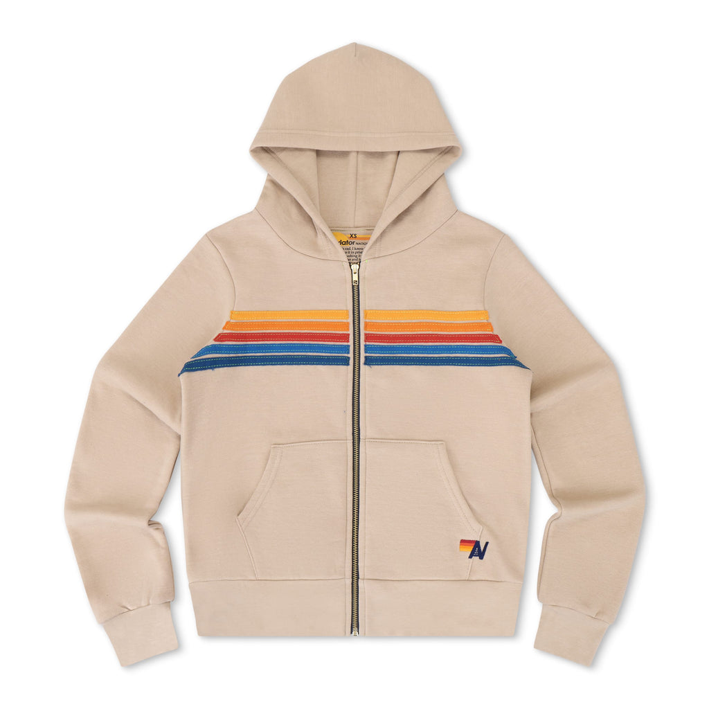 5 STRIPE HOODIE - SAND