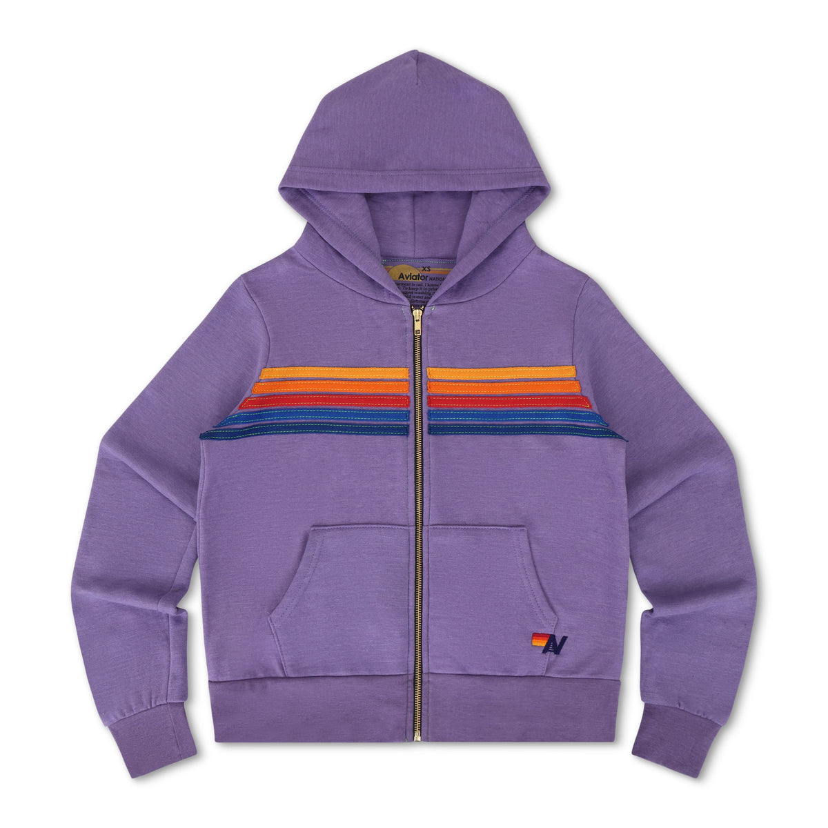5 STRIPE HOODIE - LAVENDER