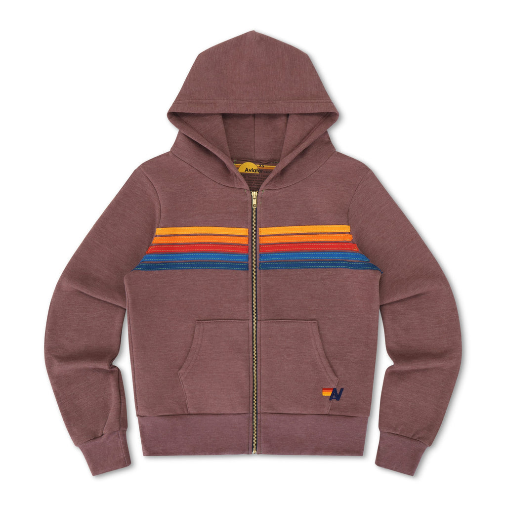 5 STRIPE HOODIE - MOCHA