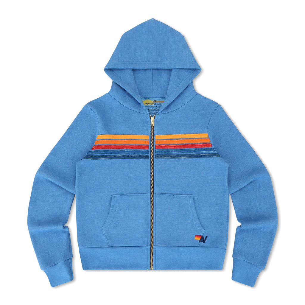 5 STRIPE HOODIE - RETRO OCEAN