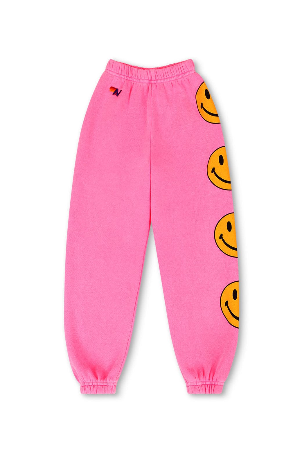 KIDS SMILEY 2 SWEATPANTS - NEON PINK