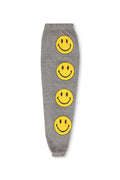 KIDS SMILEY 2 SWEATPANTS - HEATHER GREY