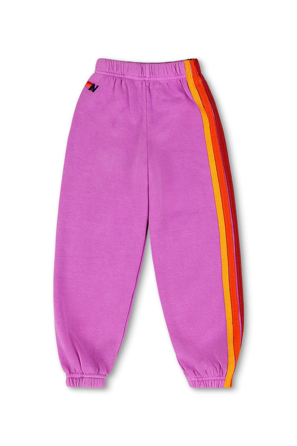 KIDS 5 STRIPE SWEATPANTS - NEON PURPLE