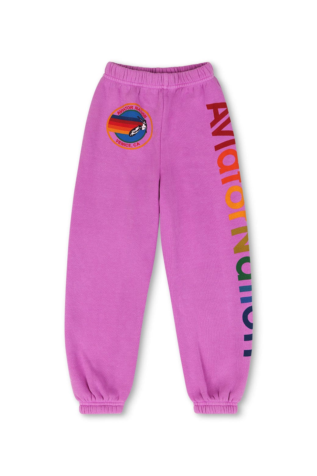 KIDS AVIATOR NATION VENICE SWEATPANTS - NEON PURPLE