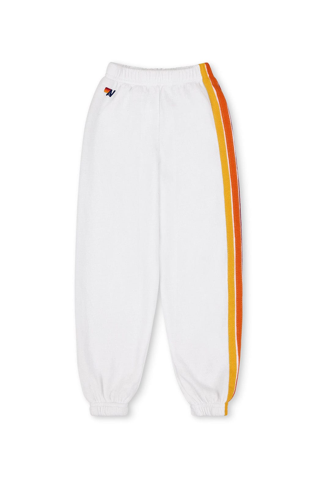 KIDS 5 STRIPE SWEATPANTS - WHITE