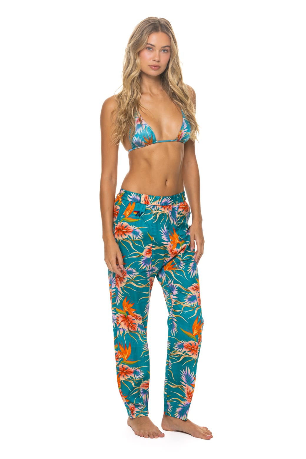 UNISEX COTTON LUXE POPLIN RELAXED PANT - BLUE HAWAII