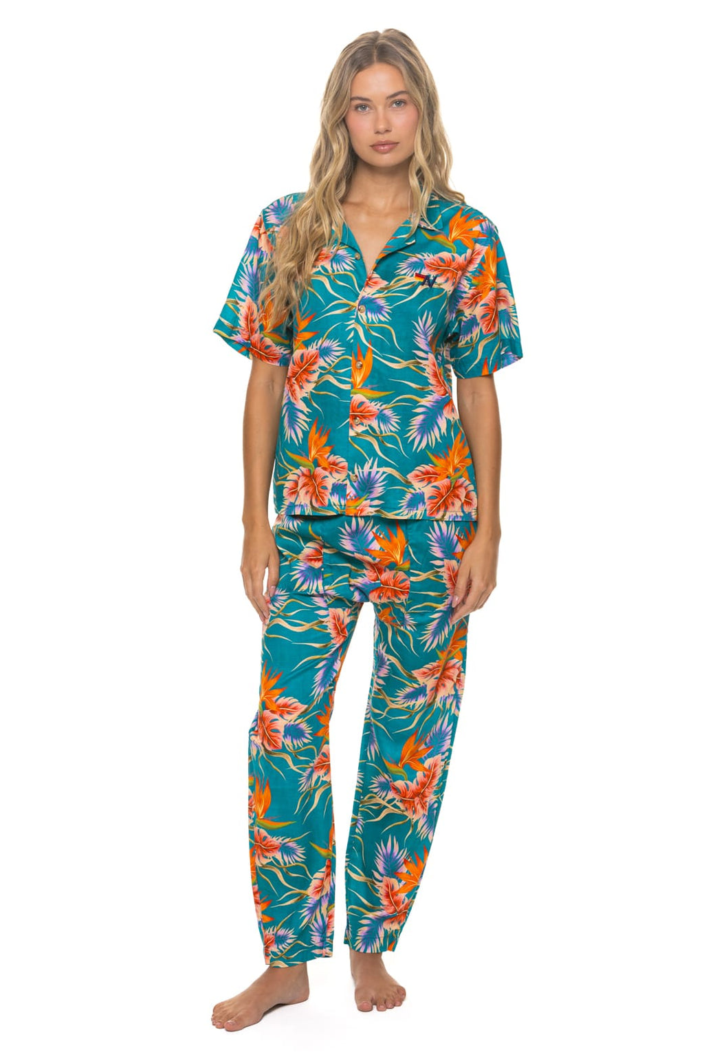 UNISEX COTTON LUXE POPLIN RELAXED PANT - BLUE HAWAII