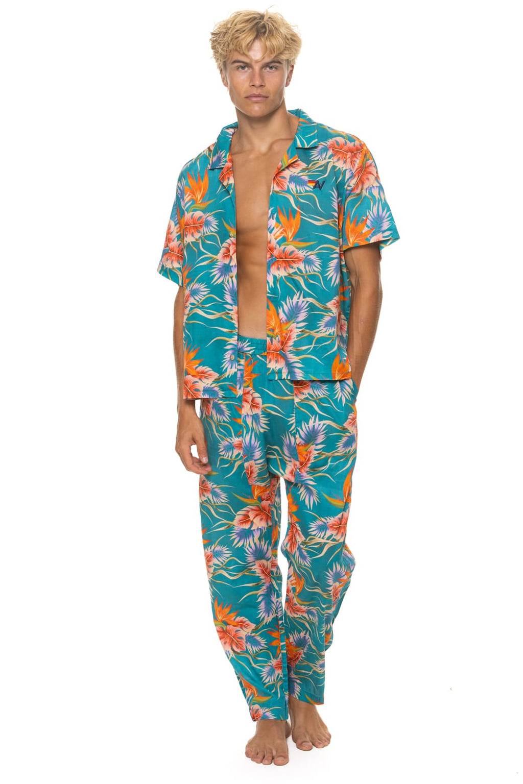 UNISEX COTTON LUXE POPLIN RELAXED PANT - BLUE HAWAII