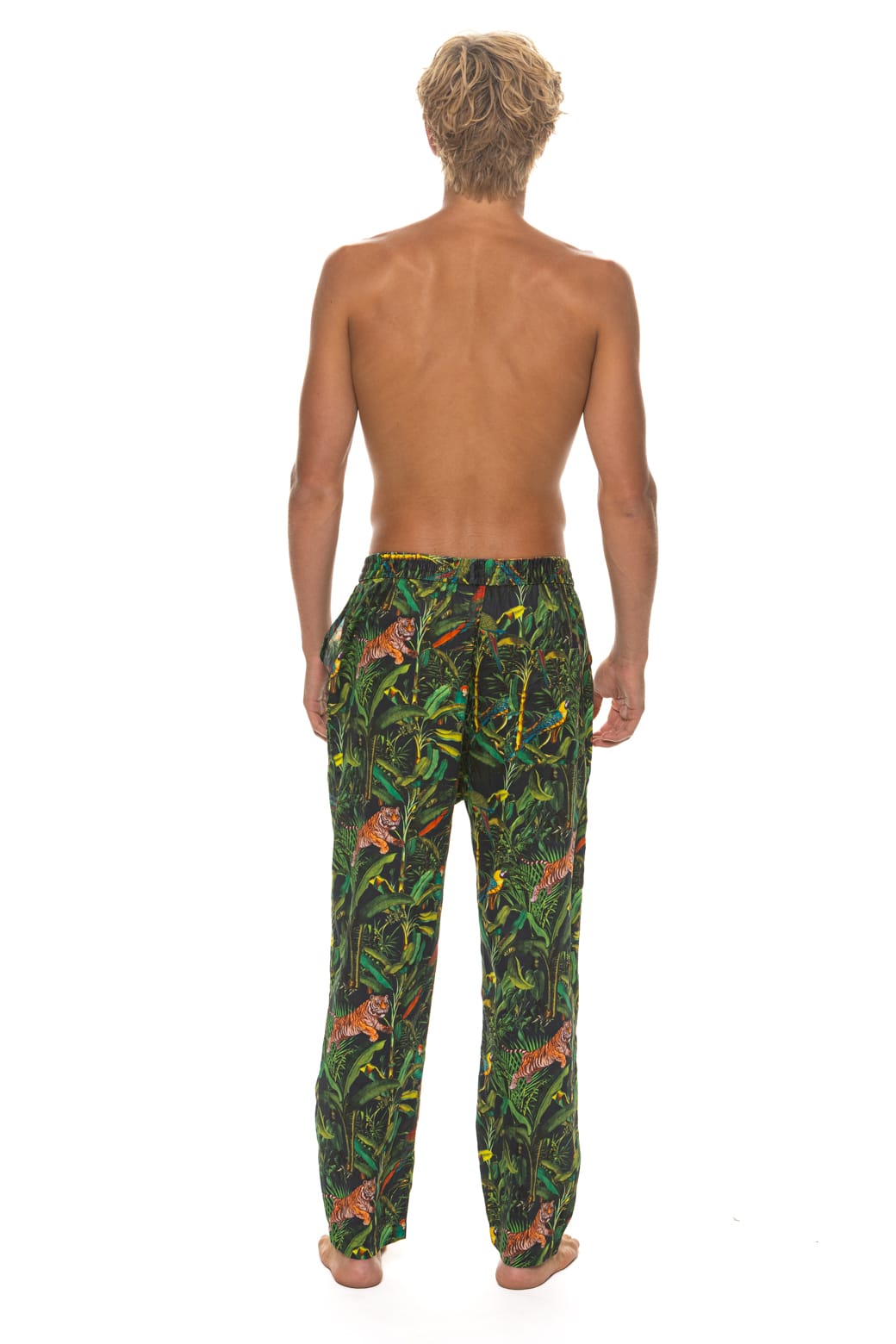 UNISEX COTTON LUXE POPLIN RELAXED PANT - VINTAGE BLACK JUNGLE
