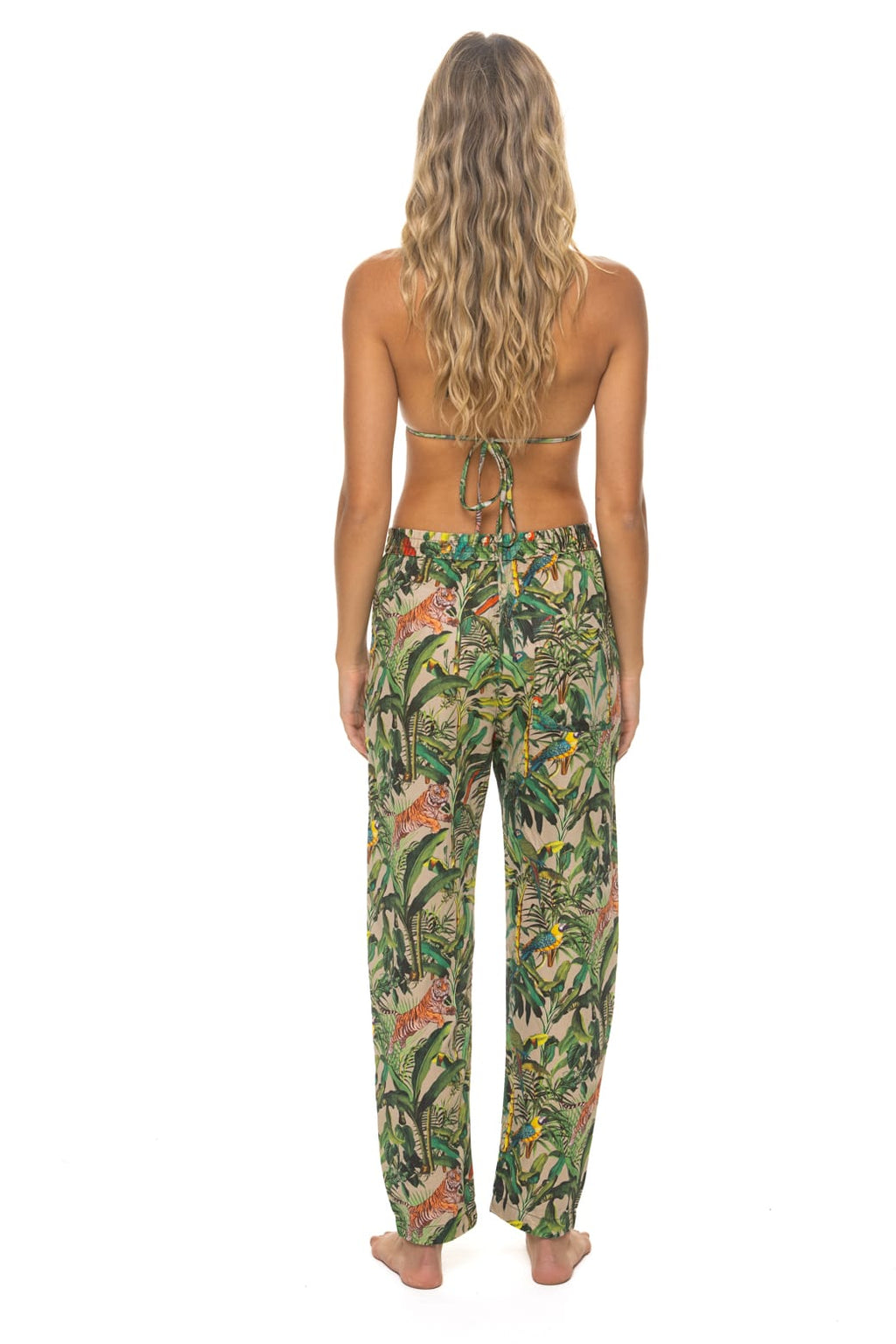 UNISEX COTTON LUXE POPLIN RELAXED PANT - VINTAGE WHITE JUNGLE