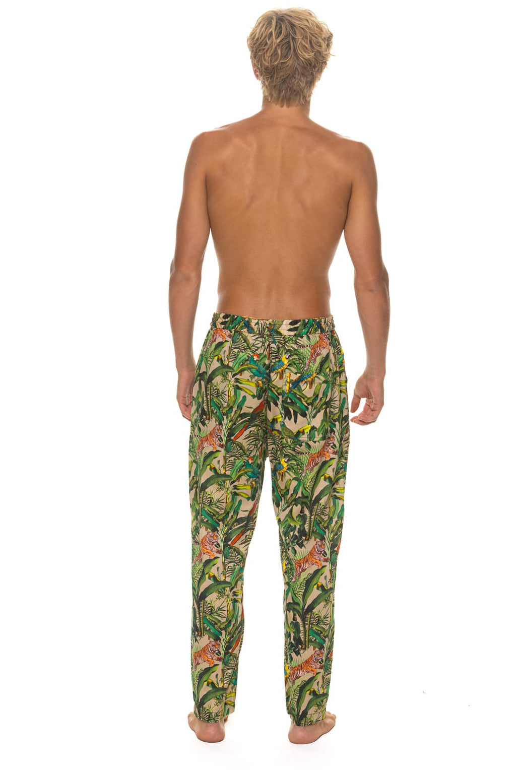 UNISEX COTTON LUXE POPLIN RELAXED PANT - VINTAGE WHITE JUNGLE