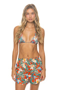 WOMENS COTTON LUXE POPLIN SHORT - RED KAUAI