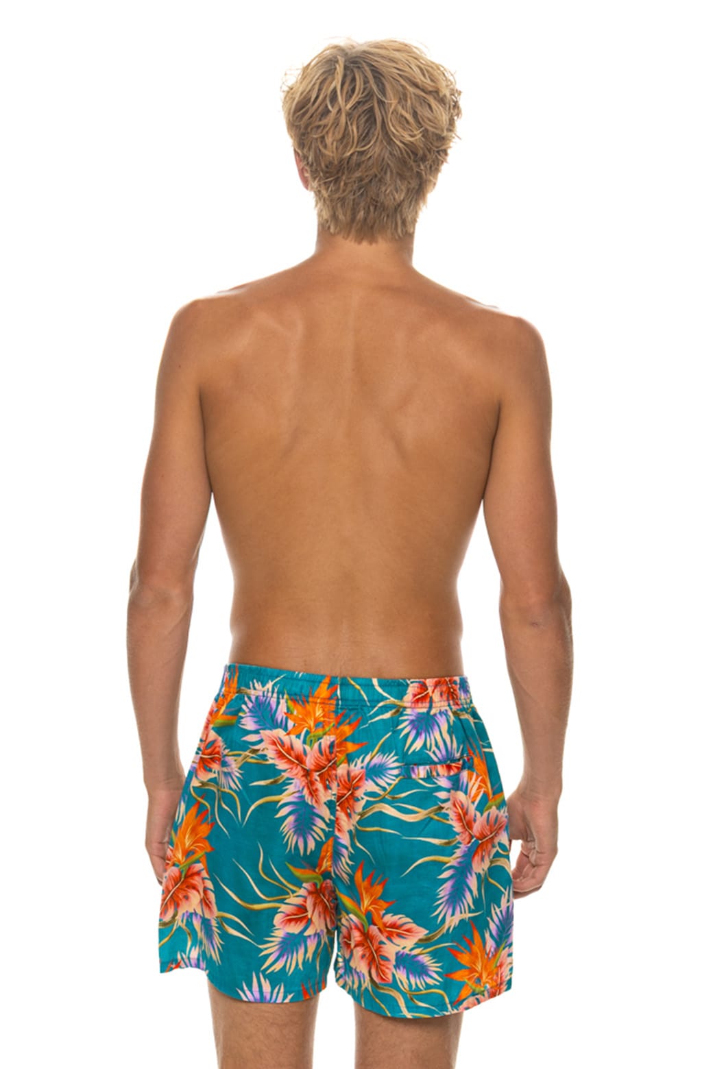 MENS COTTON LUXE POPLIN RELAXED SHORT - BLUE HAWAII