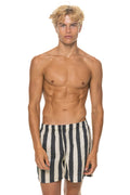 MENS COTTON LUXE POPLIN RELAXED SHORT - VINTAGE BLACK STRIPE