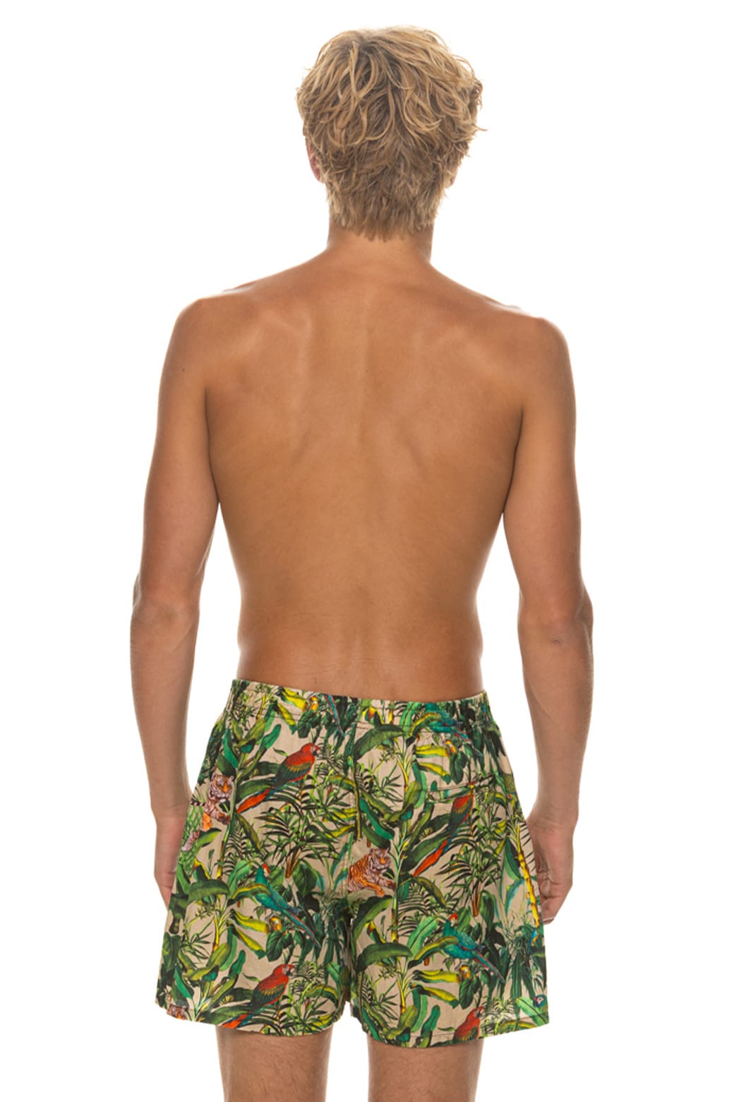 MENS COTTON LUXE POPLIN RELAXED SHORT - VINTAGE WHITE JUNGLE