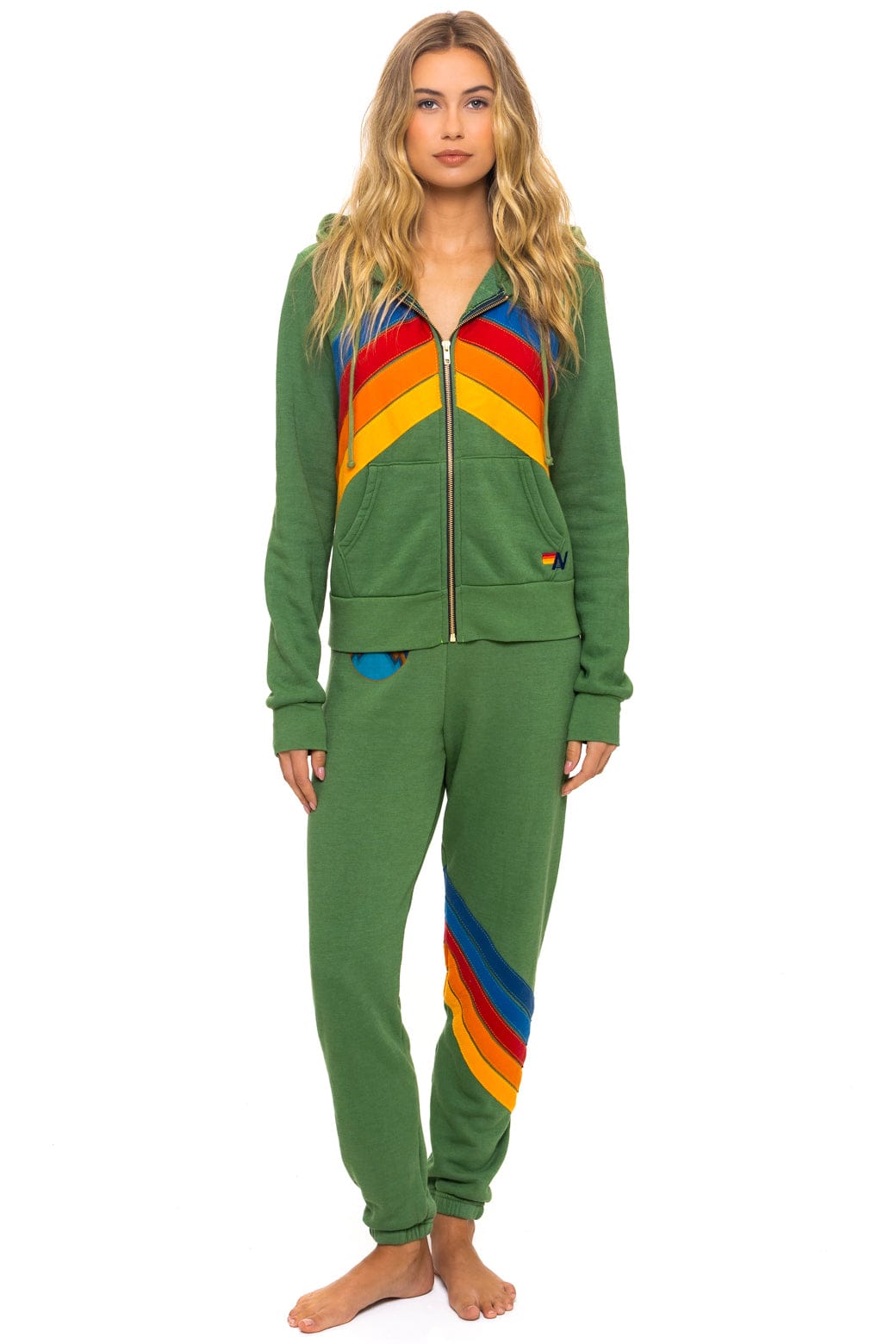 ALL SEASONS CIRCLE CHEVRON SWEATPANTS - PALM