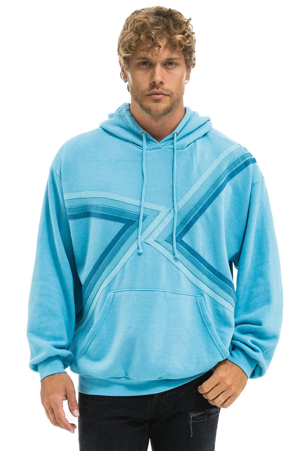 BLAZE PULLOVER HOODIE RELAXED - AQUA AQUA
