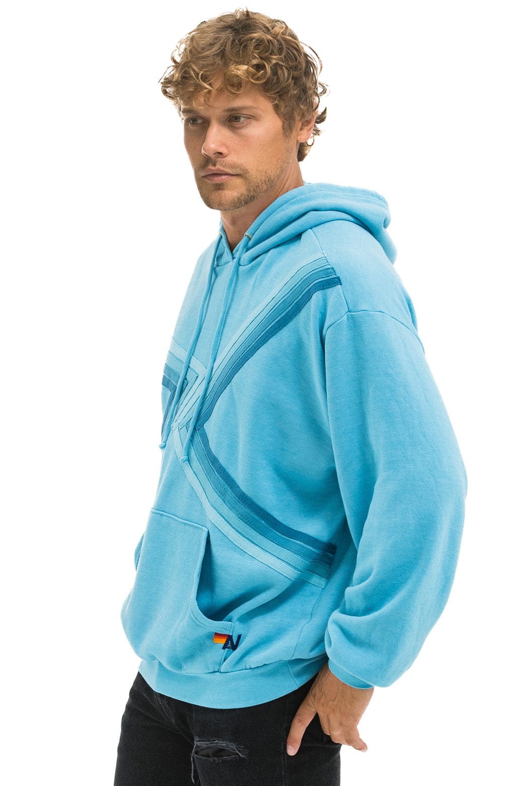 BLAZE PULLOVER HOODIE RELAXED - AQUA AQUA