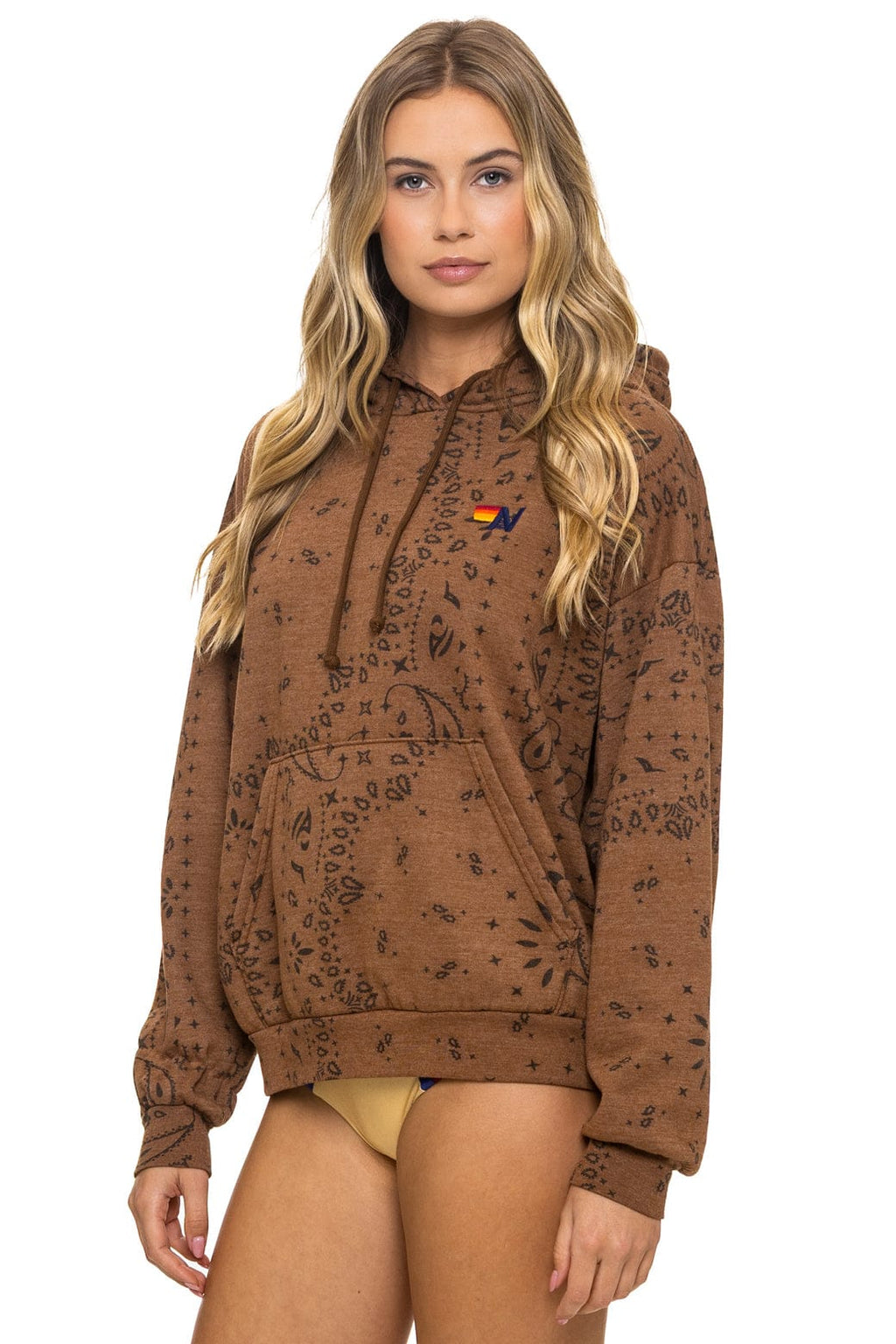 BANDANA RELAXED PULLOVER HOODIE - CINNAMON