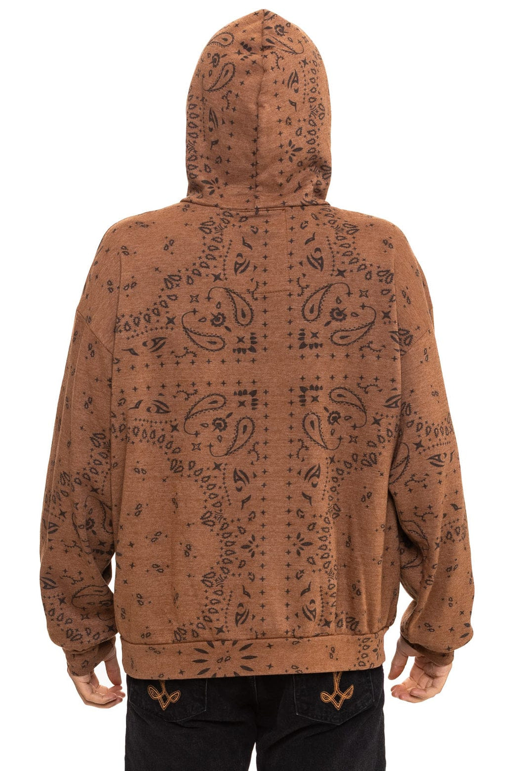 BANDANA RELAXED PULLOVER HOODIE - CINNAMON