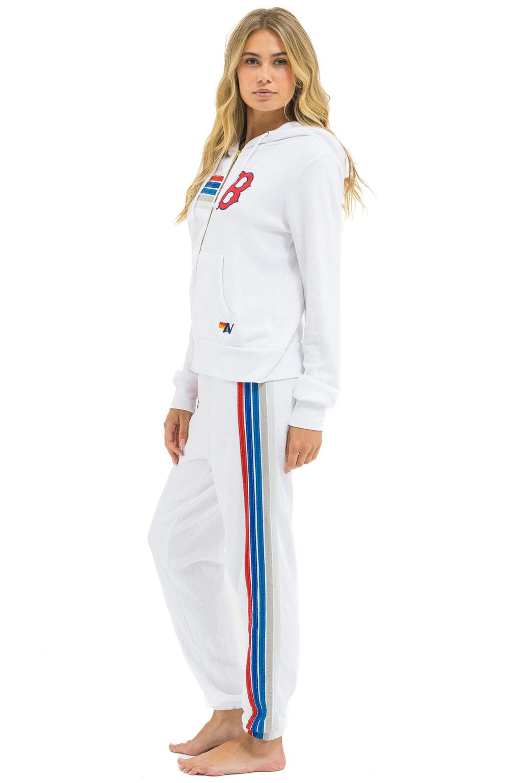 BOSTON RED SOX 5 STRIPE SWEATPANTS - WHITE USA