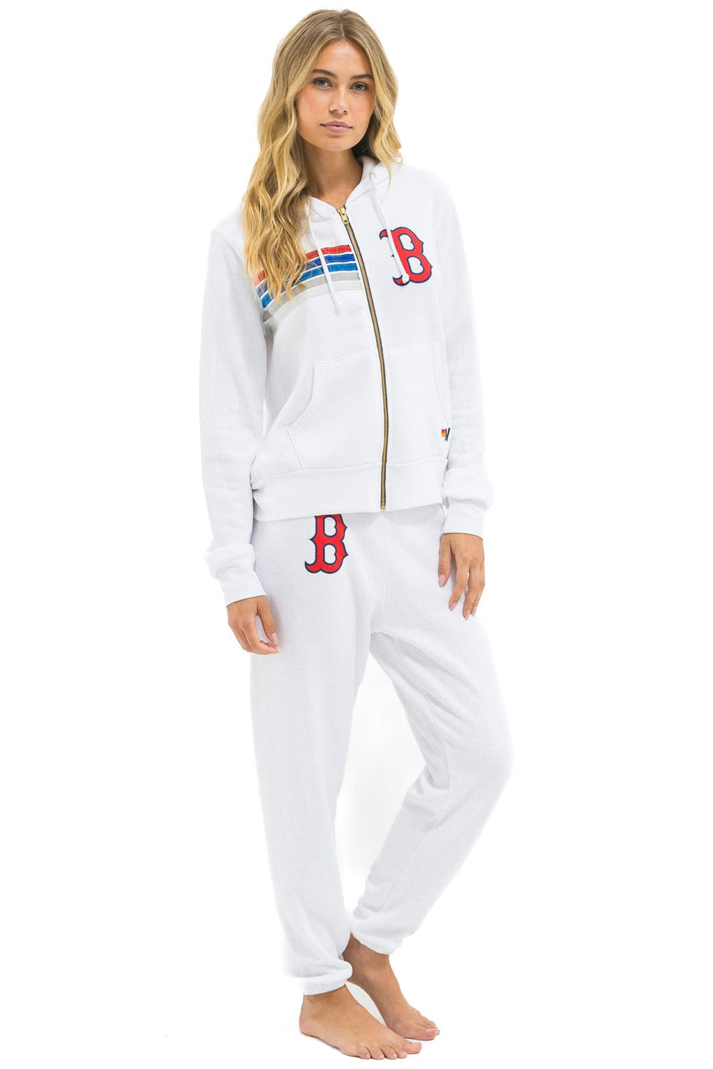 BOSTON RED SOX 5 STRIPE SWEATPANTS - WHITE USA