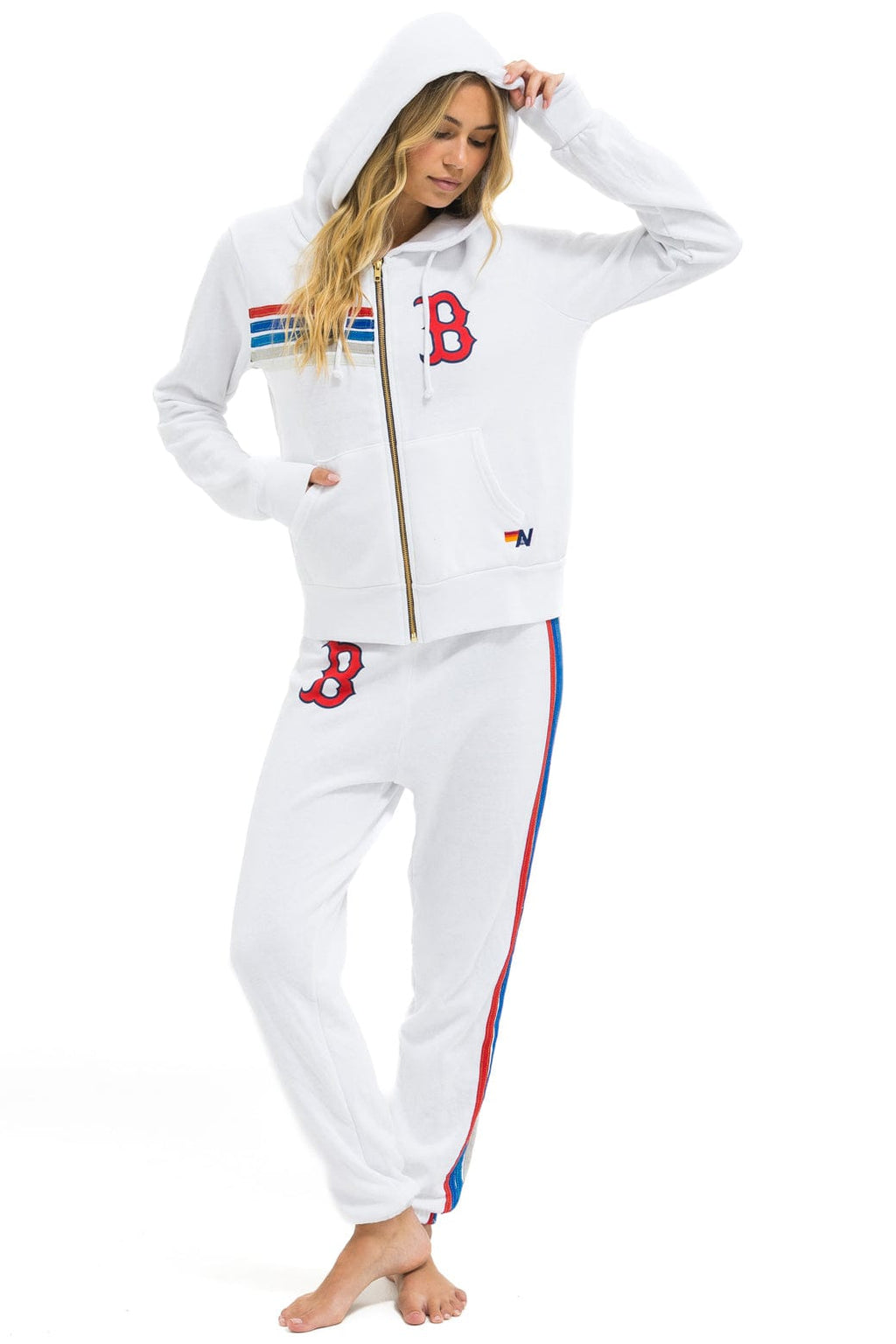 BOSTON RED SOX 5 STRIPE SWEATPANTS - WHITE USA