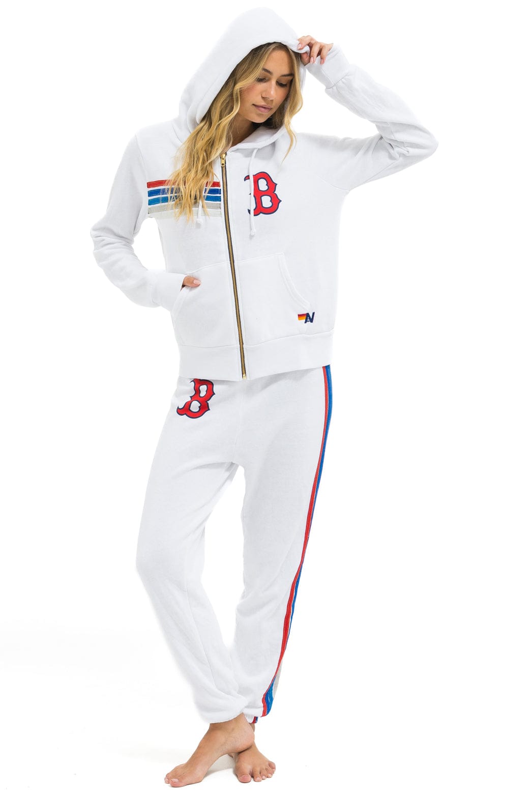 BOSTON RED SOX 5 STRIPE SWEATPANTS - WHITE USA