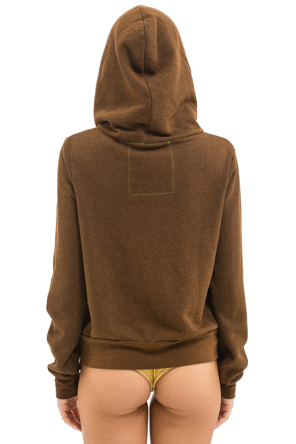 5 STRIPE HOODIE - CHOCOLATE WHITE NEON