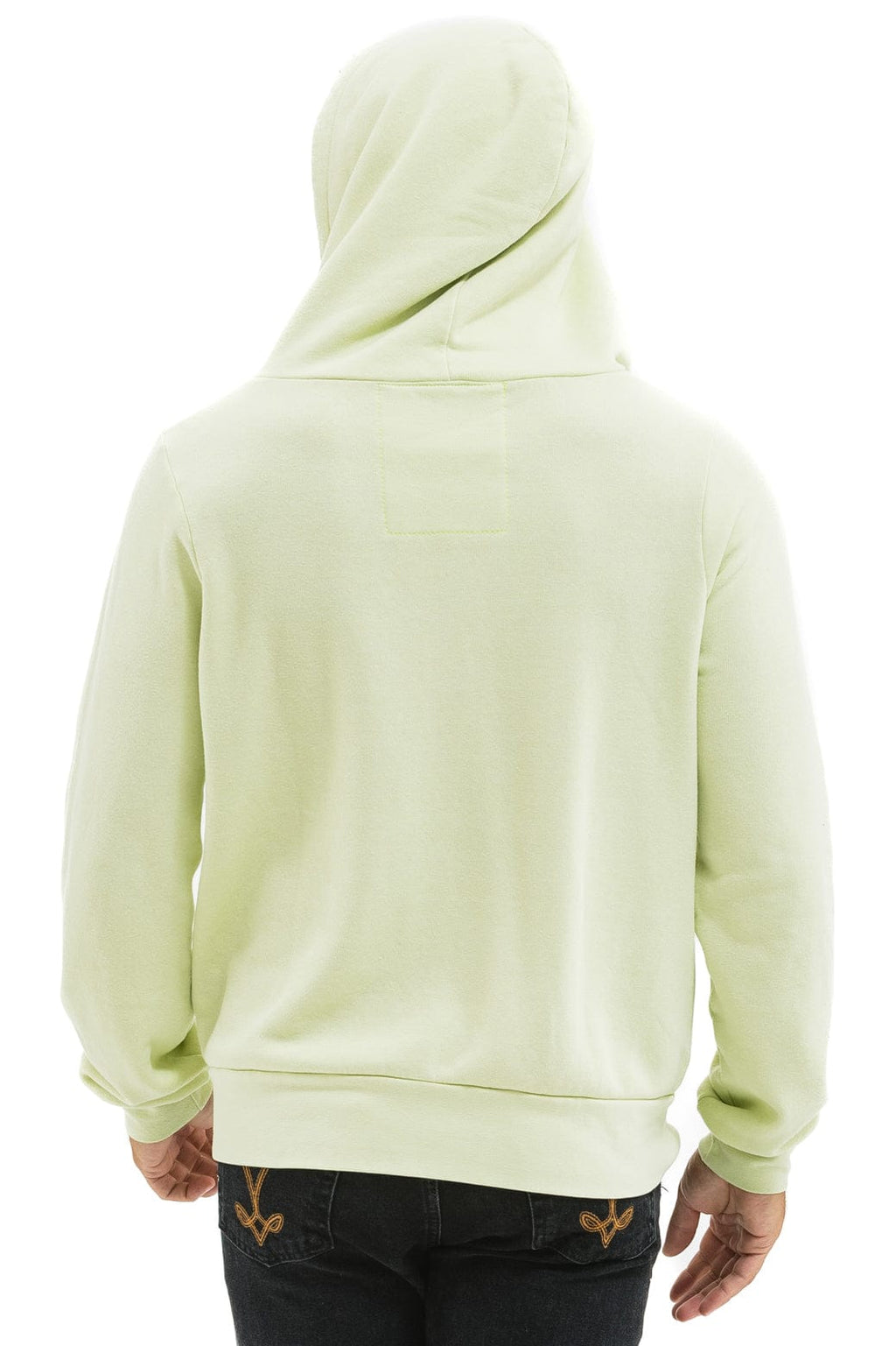 5 STRIPE HOODIE - LIME CREAM WHITE NEON