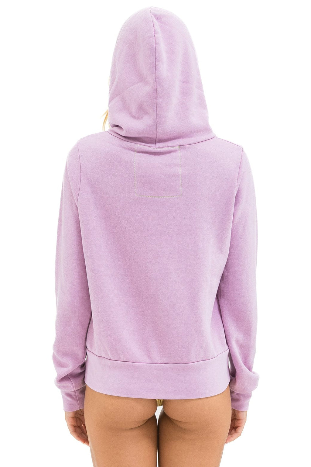 5 STRIPE HOODIE - MAUVE MAGENTA ORANGE