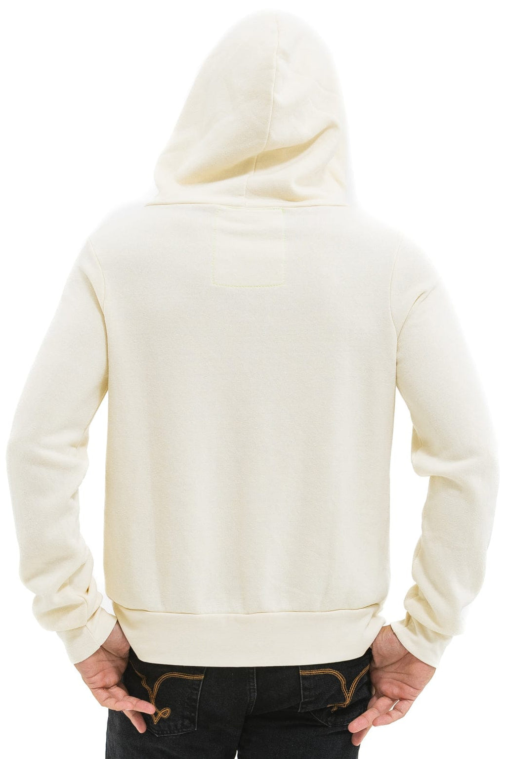 5 STRIPE HOODIE - VINTAGE WHITE WHITE NEON