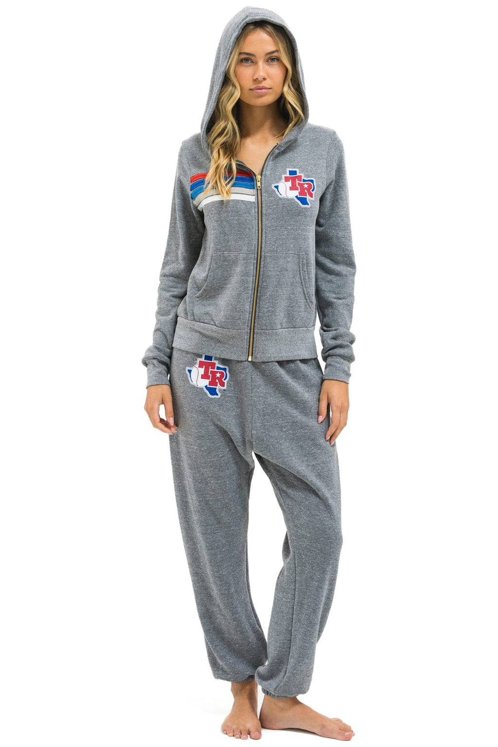 TEXAS RANGERS 5 STRIPE UNISEX SWEATPANTS - HEATHER USA