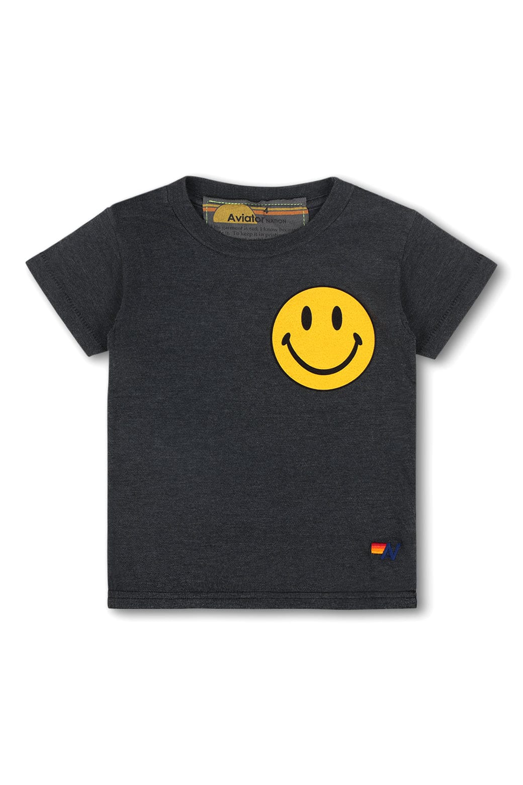 KIDS SMILEY 2 TEE - CHARCOAL