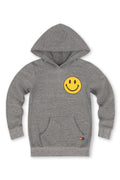KIDS SMILEY 2 PULLOVER HOODIE - HEATHER GREY